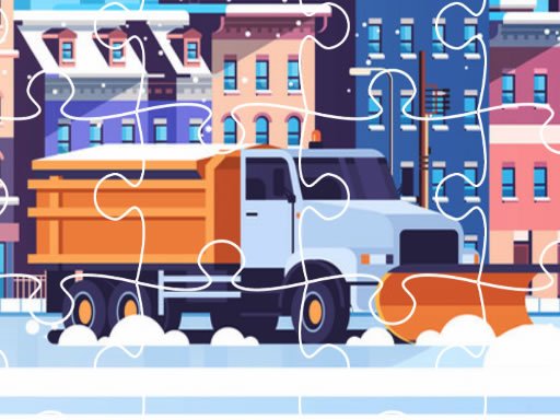 Play Snow Plow Trucks Jigsaw Now!