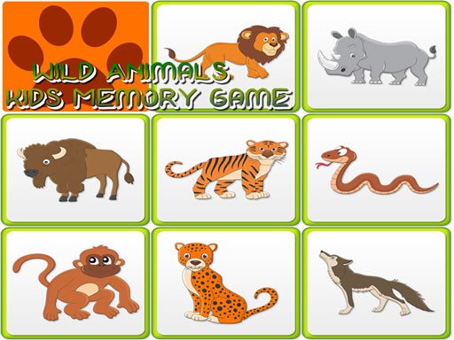 Play Kids Memory - Wild Animals Now!