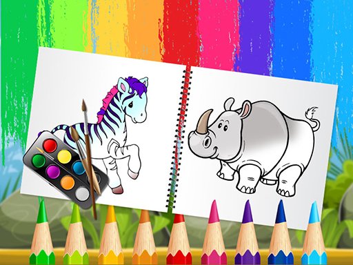 Play Funny Animals Coloring Book Now!