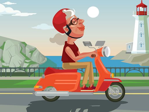Play City Scooter Ride Coloring Now!