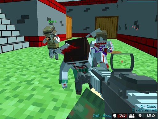 Play Shooting Zombie Blocky Gun Warfare Now!