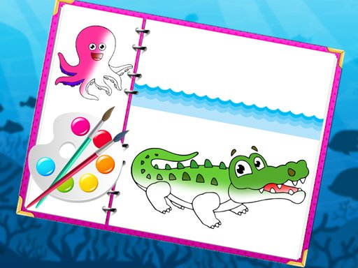 Play Sea Creatures Coloring Book Now!