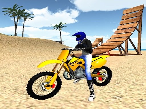 Play Motocross Beach Stunts Gas 3D Now!