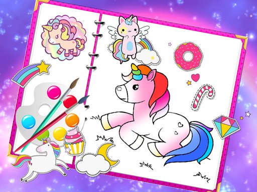 Play Fabulous Cute Unicorn Coloring Book Now!
