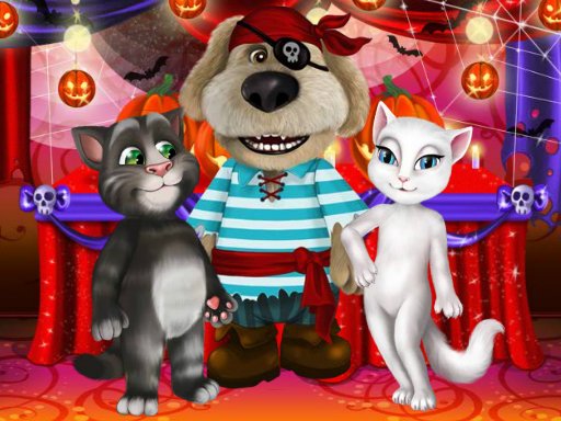 Play Talking Tom And Angela Halloween Party	 Now!