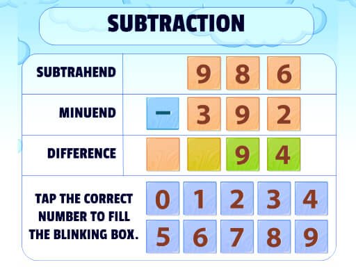 Play Subtraction Practice Now!