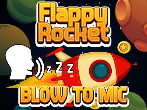 Play Flappy Rocket Playing with Blowing to Mic Now!