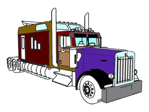 Play American Trucks Coloring Now!